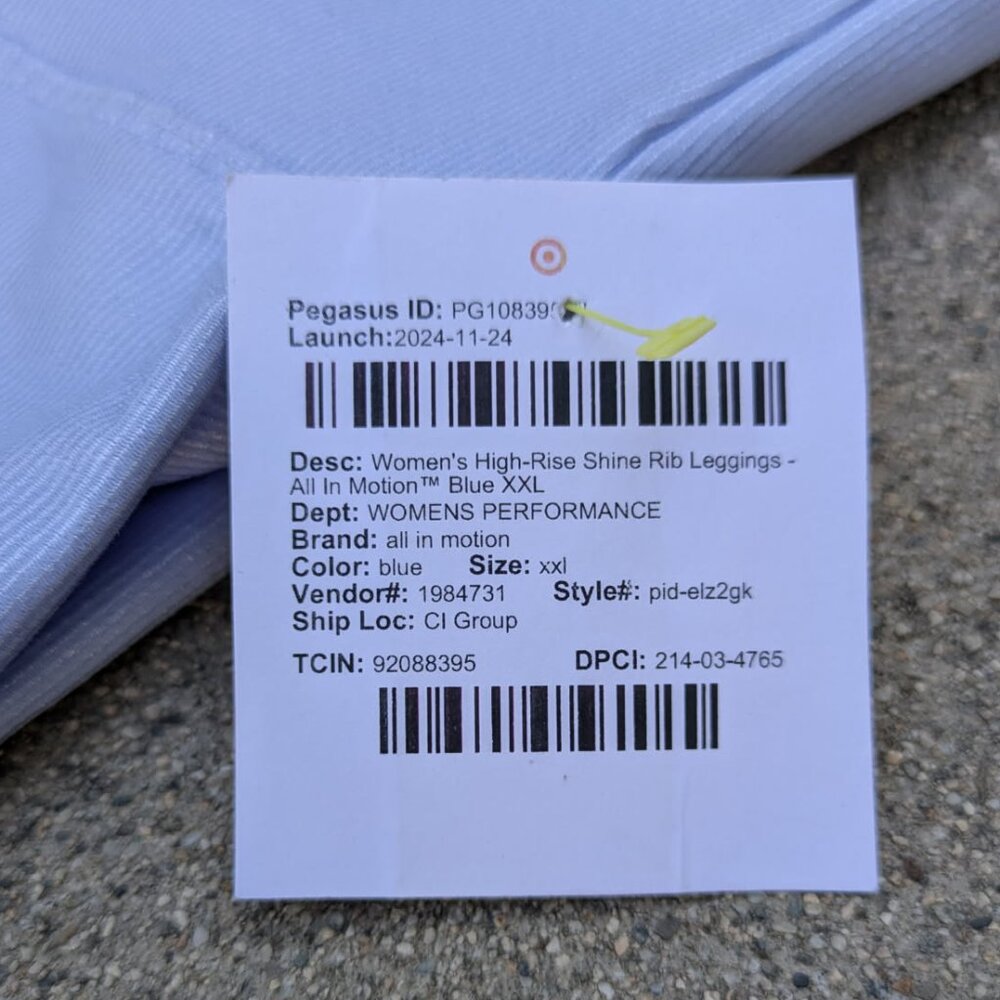 Women's High-Rise Shine Rib Leggings All In Motion XXL - Picture 8 of 11